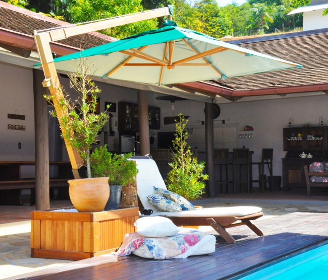 ombrelone para piscina lateral