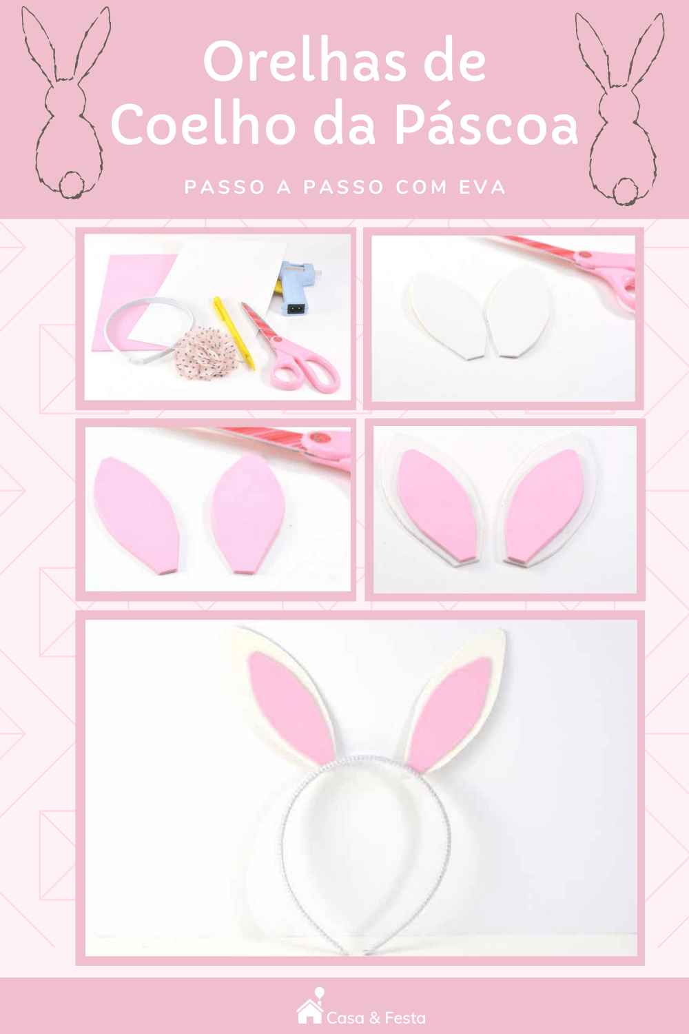 erros comuns ao fazer orelha de coelho de eva