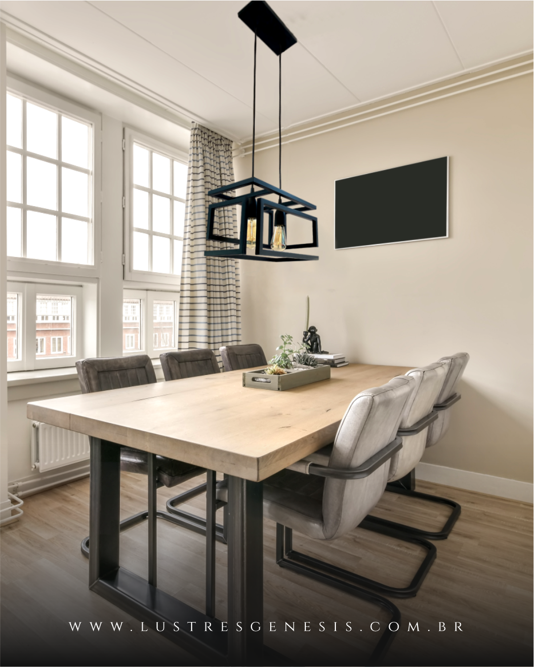 pendente aramado preto para sala