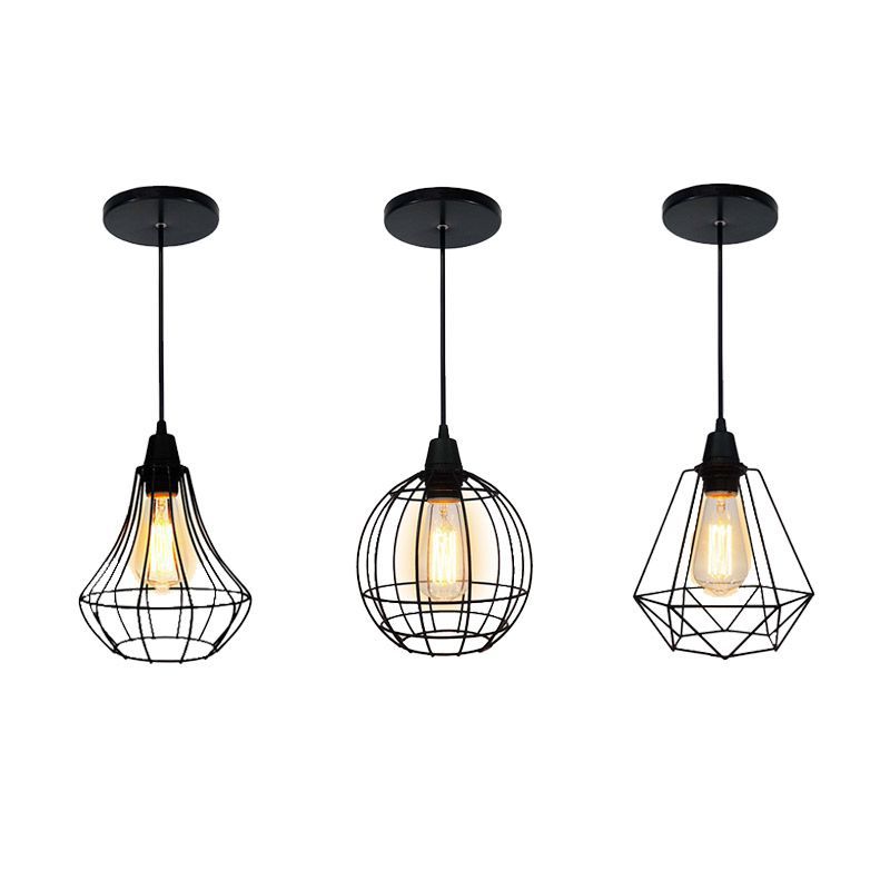 Decoração Industrial: 5 Ideias com Pendentes Aramados Pretos