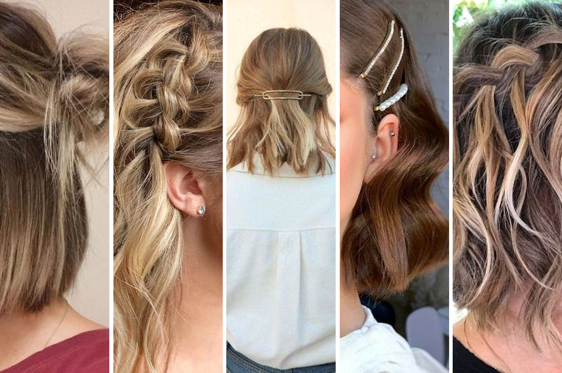 ideias de penteados para cabelo curto para festas