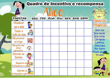 quadro de incentivo familiar