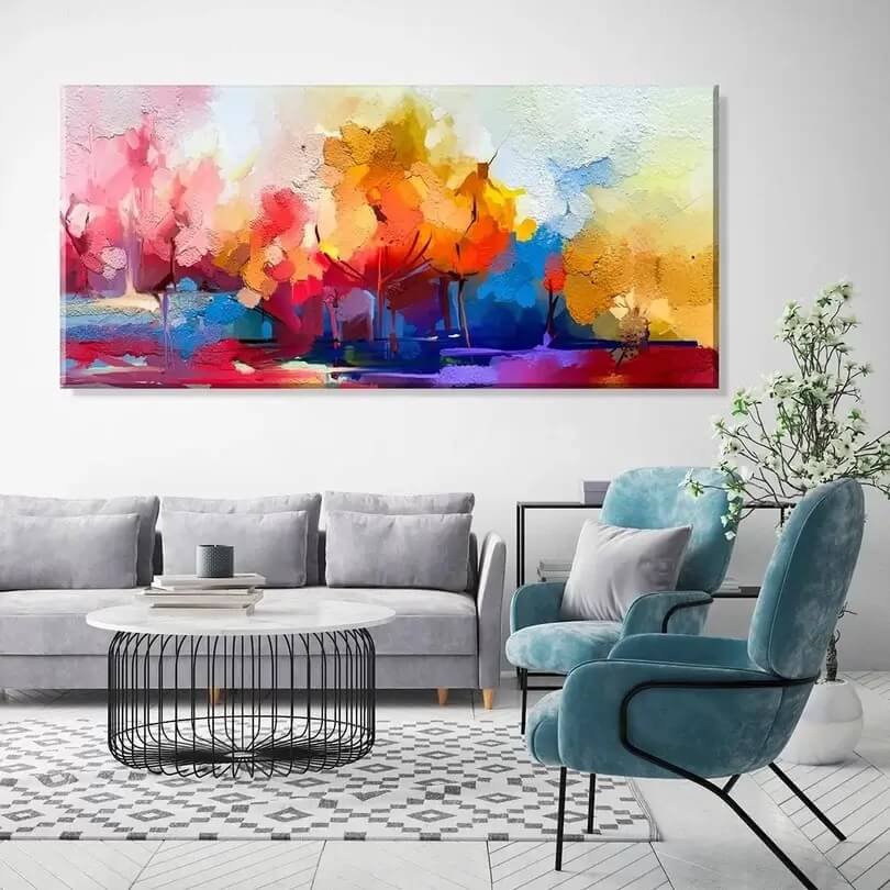 Trio de Quadros Abstratos: Dicas para Criar uma Composição Perfeita na Parede