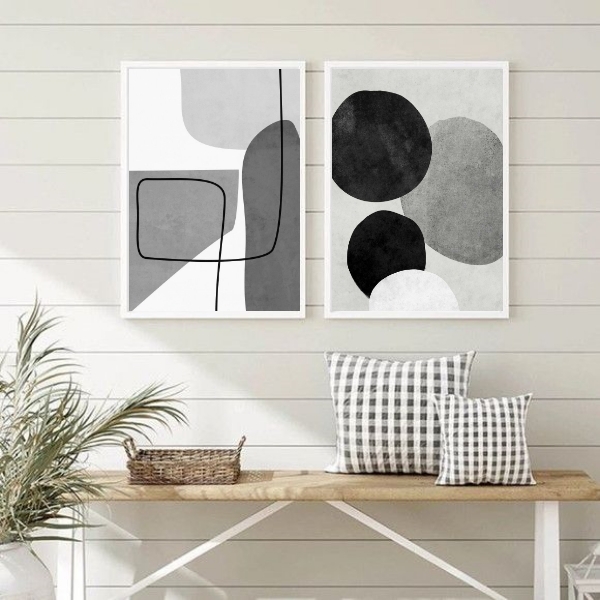 As Cores de 2026: Integrando Azul Puro e Tons Terrosos em Quadros Abstratos