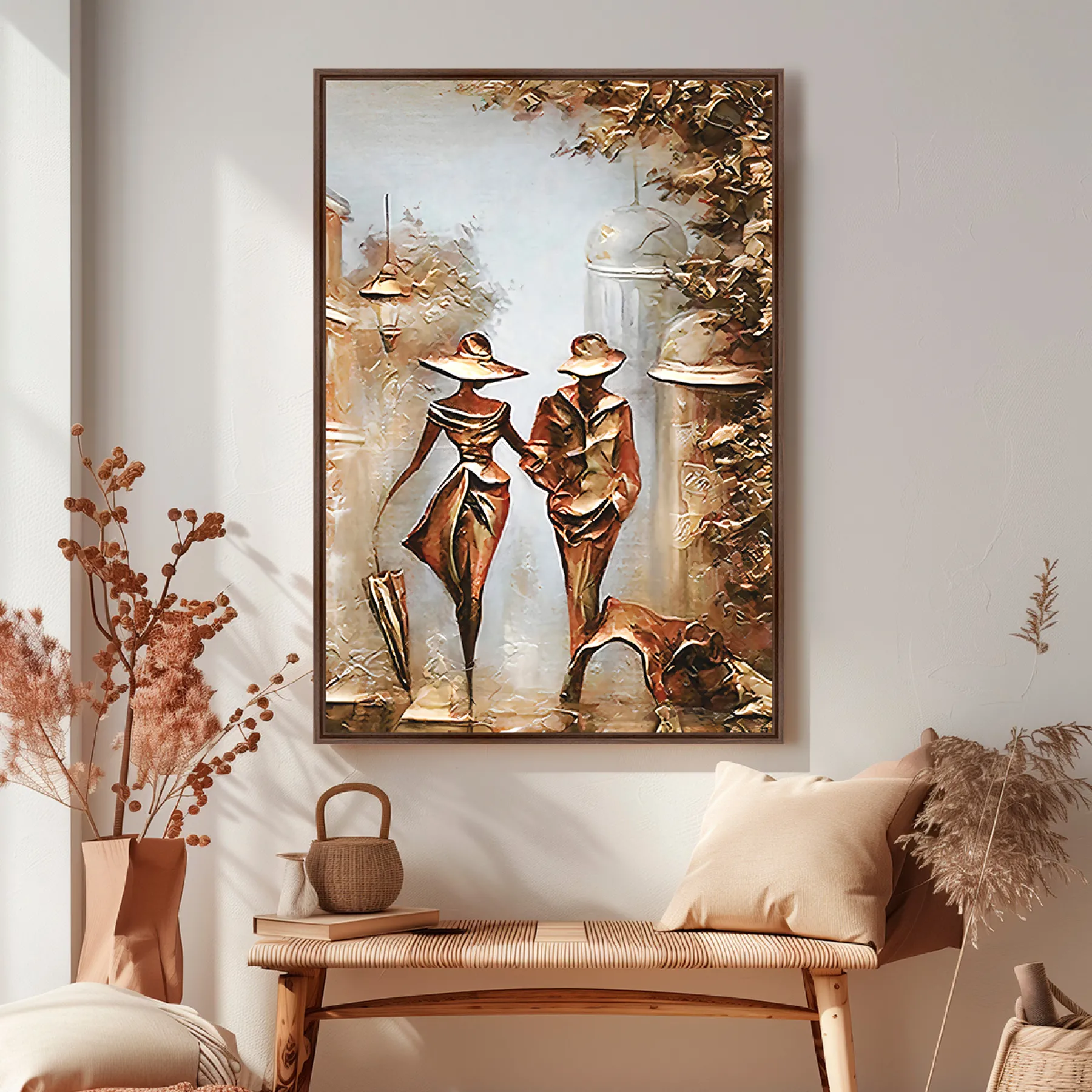 As Cores de 2026: Integrando Azul Puro e Tons Terrosos em Quadros Abstratos