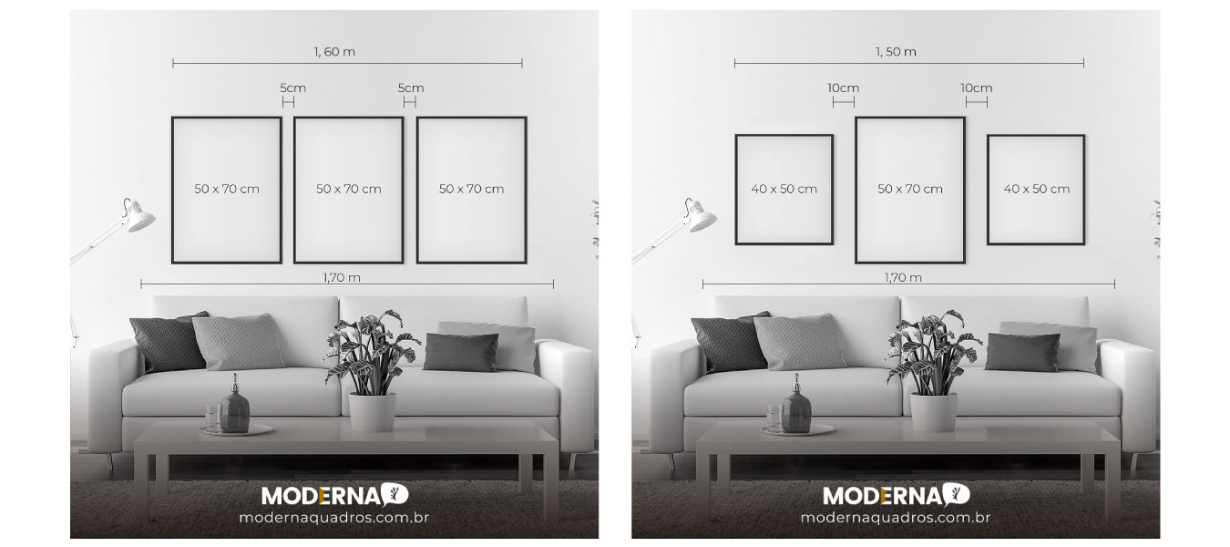 quadros abstratos vs botânicos para sala