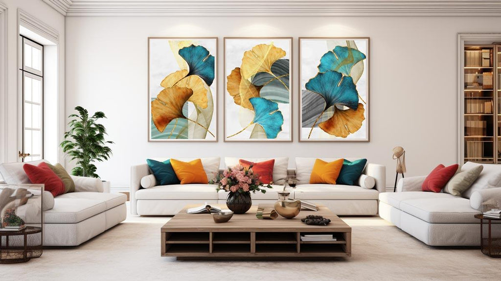 como montar uma galeria de quadros na sala