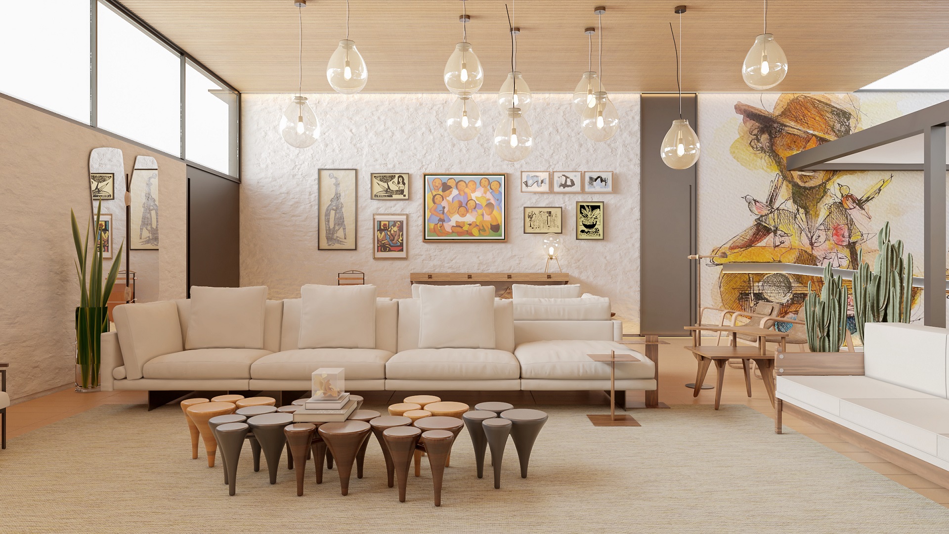 ideias de quadros para sala pequena