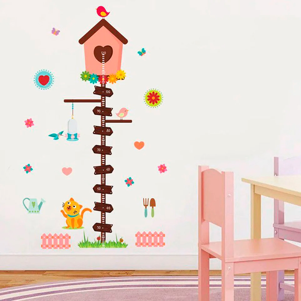 régua de crescimento infantil parede