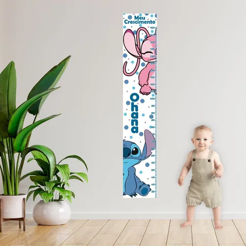 régua de crescimento infantil parede