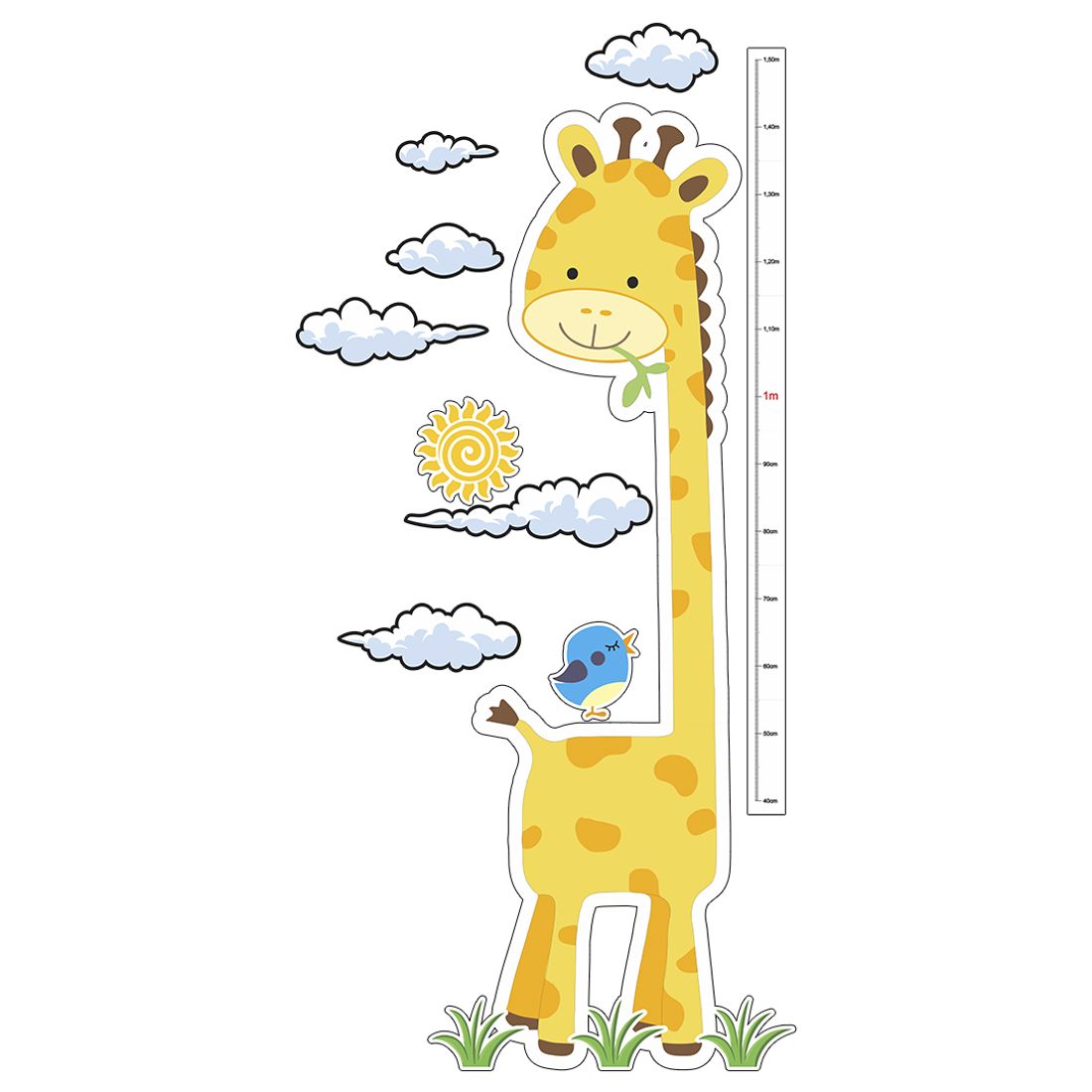 régua de crescimento infantil parede