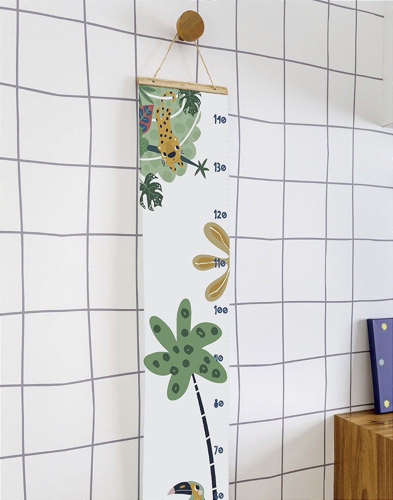 régua de crescimento infantil parede