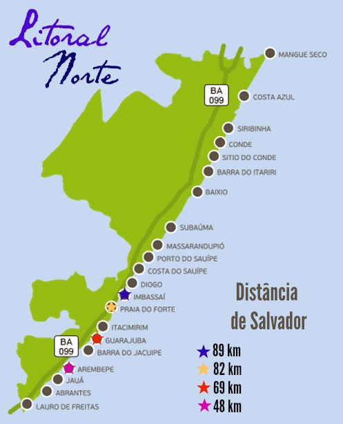 roteiro de viagem pelo litoral da Bahia