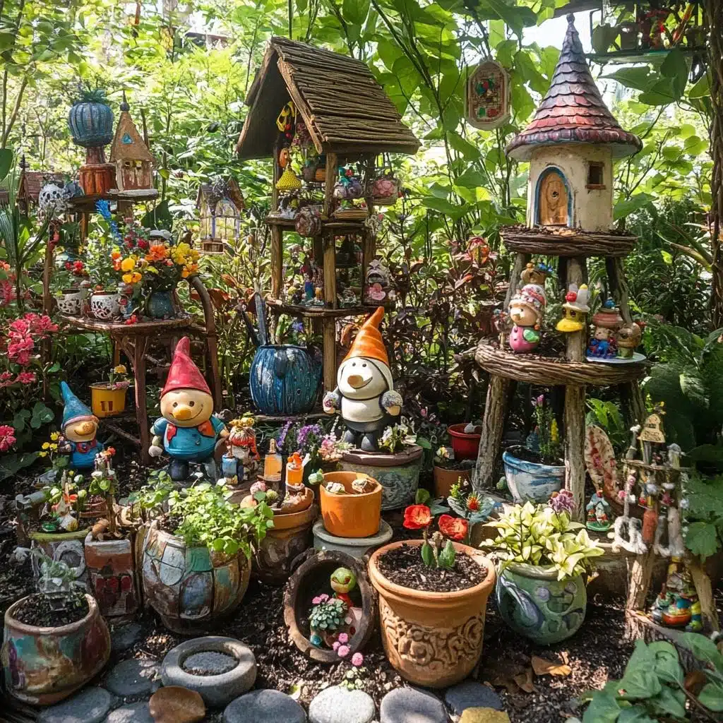 sapinho decorativo para jardim