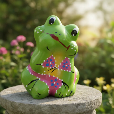 sapinho decorativo para jardim