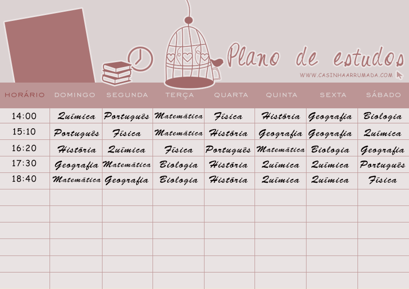 erros comuns ao fazer horario de estudo para vestibular