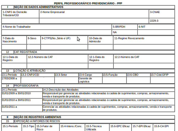 erros comuns ao preencher o ppp