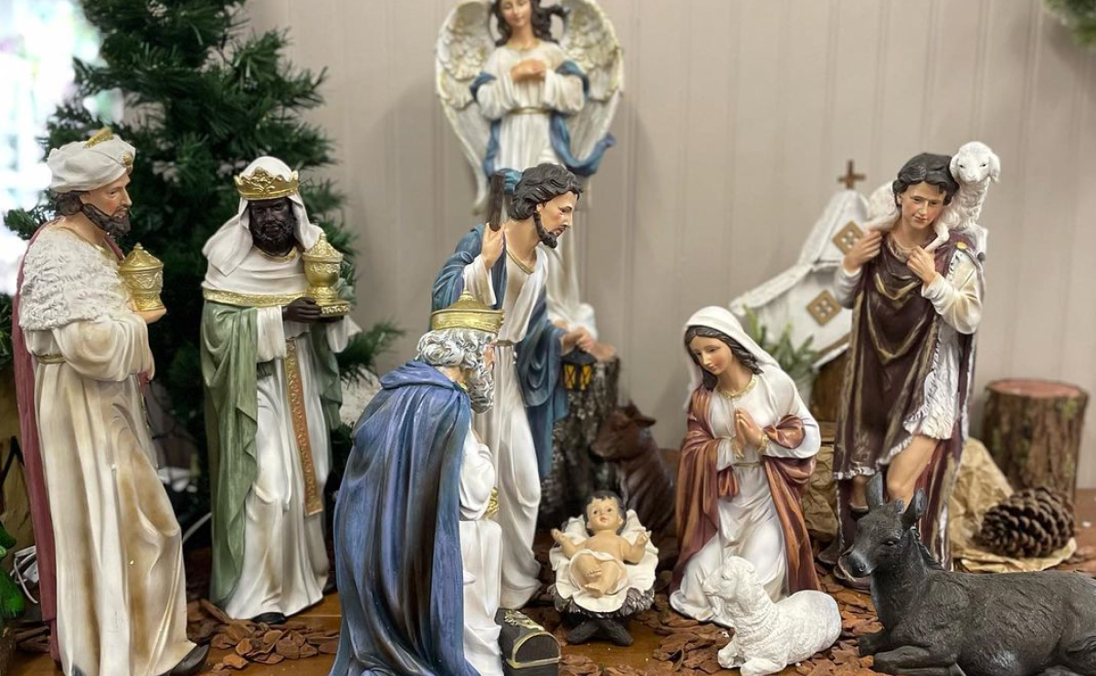 um presepio de madeira