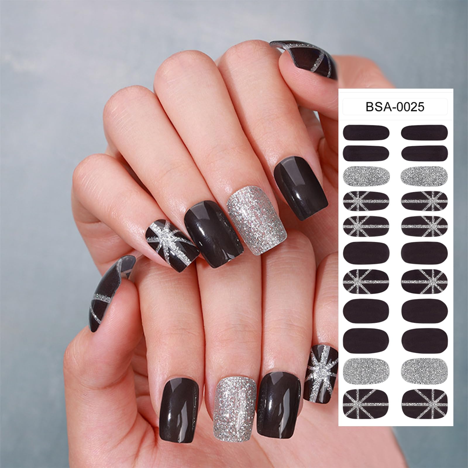 unhas em gel preto